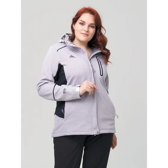 Ветровка женская, размер 60, цвет серый