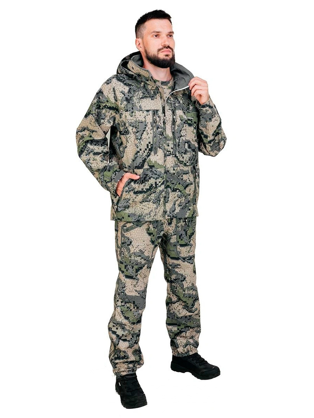Костюм демисезонный охотничий Nisus Phantom ( комплект куртка+брюки) L (размер 48-50/170-176)