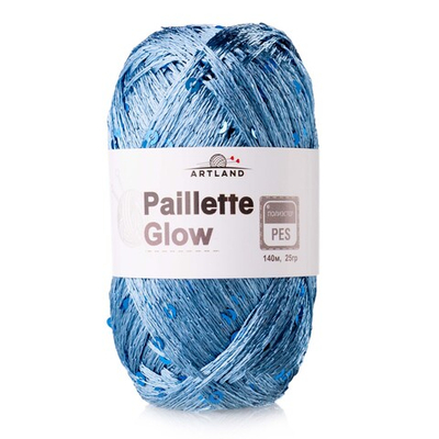 Добавочная нить п/э с пайетками, 25 гр, 140 м, св.джинс