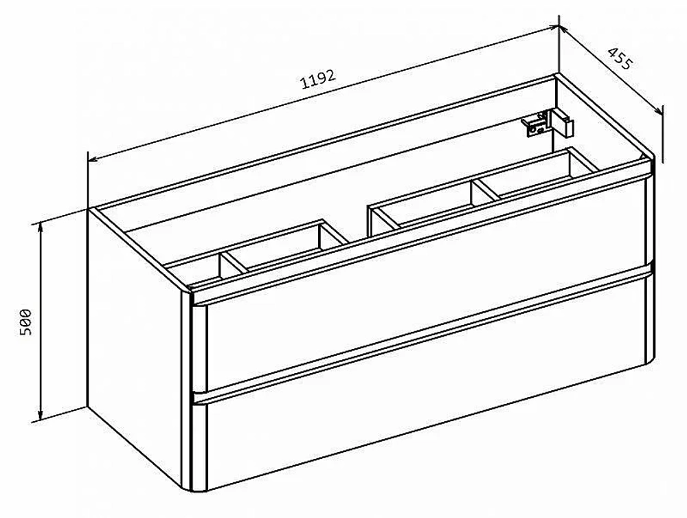 Тумба с раковиной BelBagno ALBANO 2C 120 Bianco Lucido
