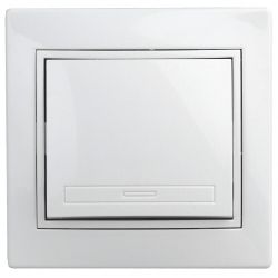 Переключатель Intro Plano 1-108-01 промежуточный, 10А-250В, IP20, СУ, белый