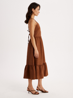 Сарафан льняной с завязками