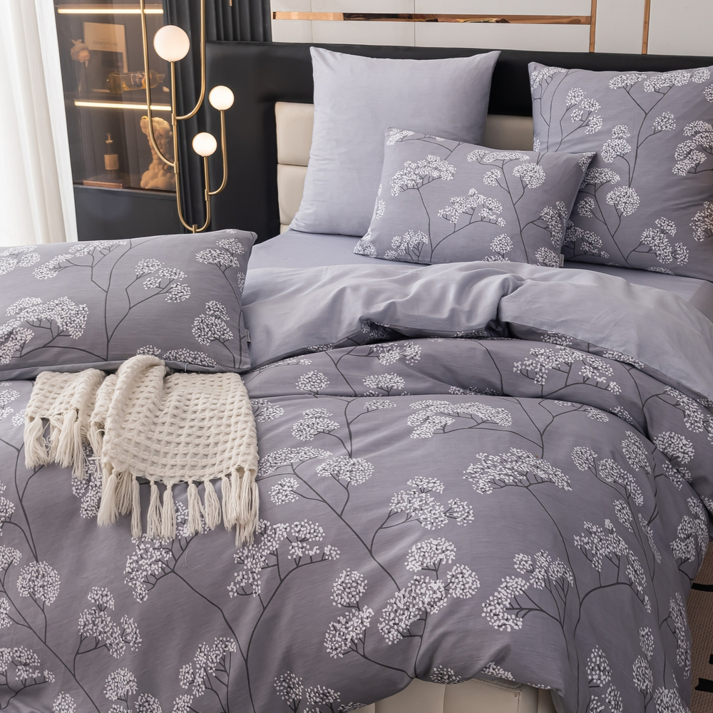 Комплект постельного белья Делюкс Сатин 100% хлопок на резинке LR607