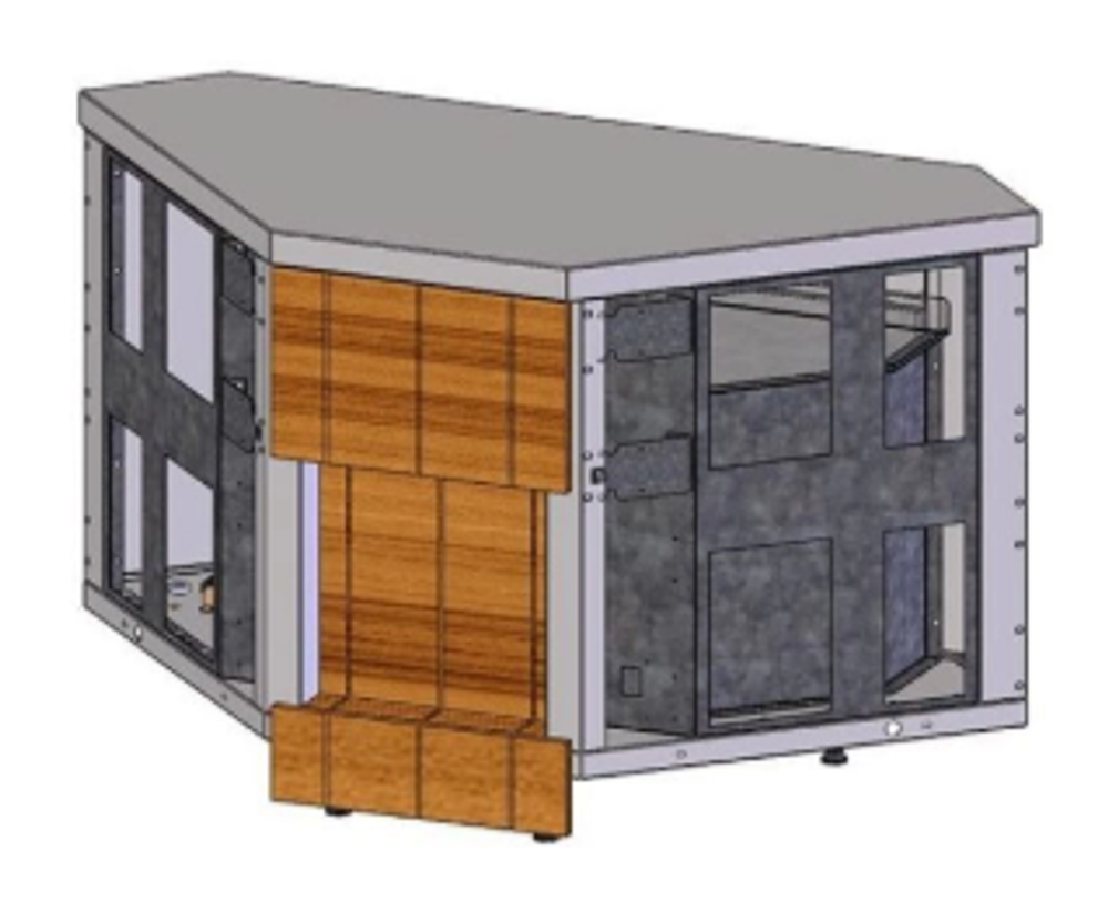 Прилавок нейтральный REFETTORIO RU20A90 угловой внутренний 90 градусов
