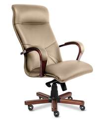Кресло для руководителя Mercury A бежевая кожа