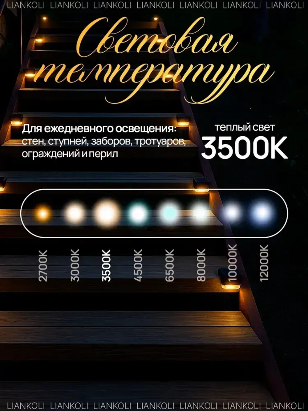 Уличные угловые светильники, на солнечной батарее 8 шт, черный цвет, Liankoli