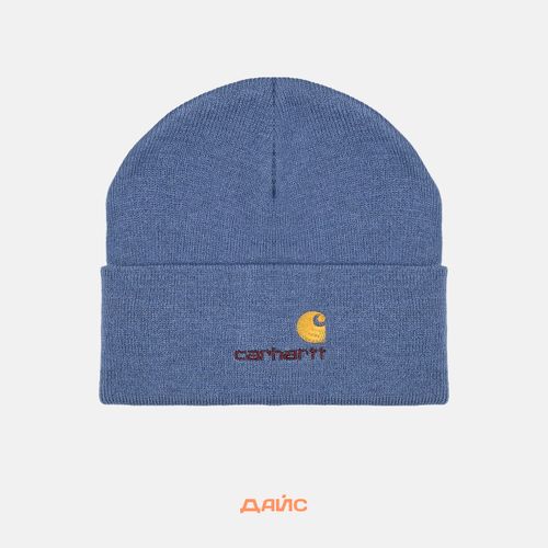 Шапка Carhartt WIP American Script Beanie  артикул:I034235_positano - купить в магазине Дайс