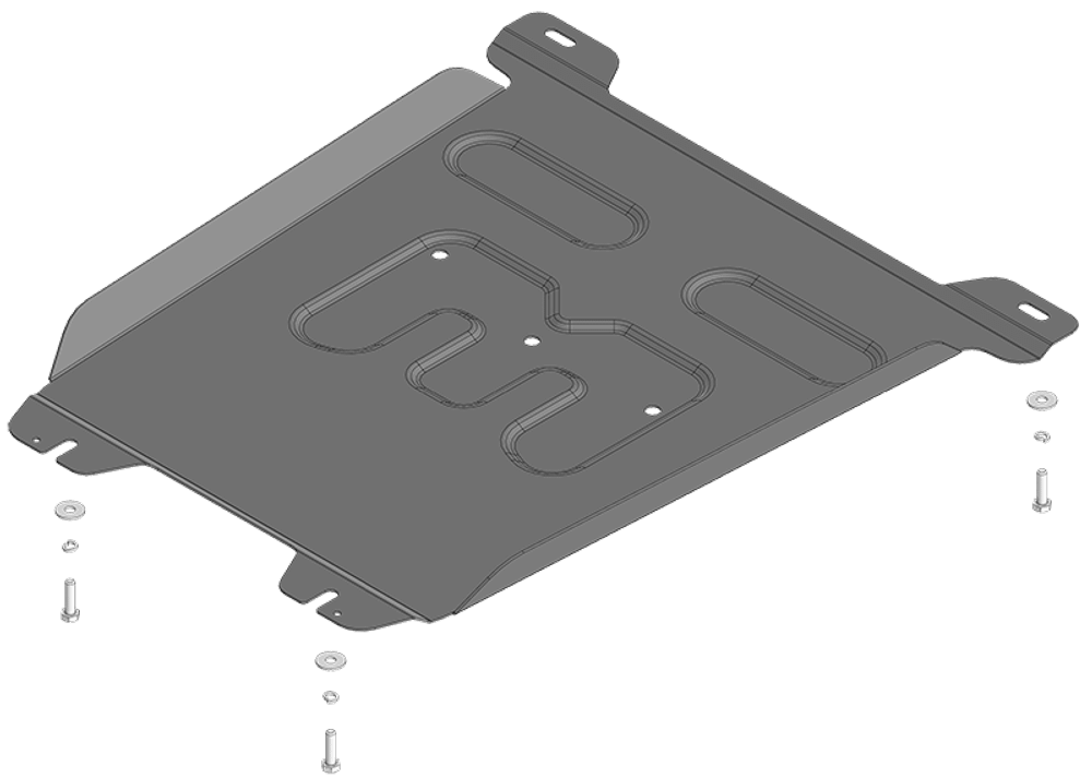 Защита КПП. 2 мм, Сталь. для Foton Tunland V9 2024-н.в., Motodor.77509