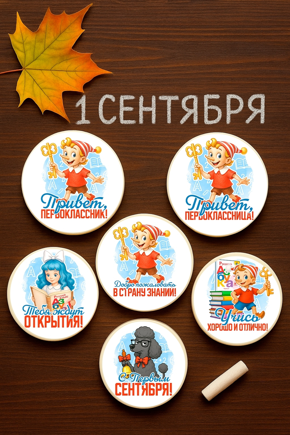 Медалька из шоколадной глазури (1 сентября)