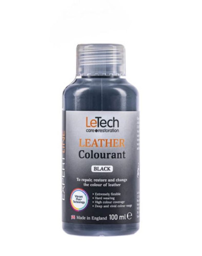 LeTech Expert Line Краска для кожи (Leather Colourant) Black, 100мл