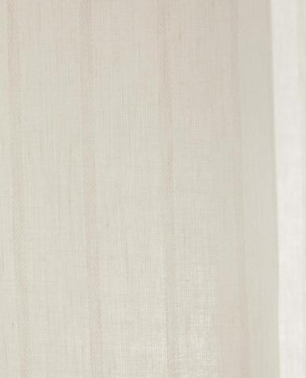 ZARA HOME ЖАККАРДОВАЯ ЛЬНЯНАЯ ШТОРКА ДЛЯ ВАННОЙ, ЦВЕТ СЛОНОВОЙ КОСТИ