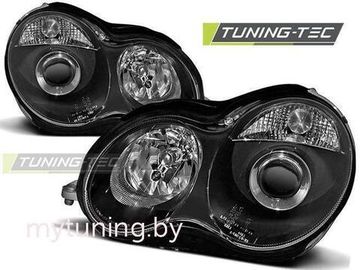 Передние фары Mercedes C W203 black