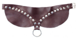 Бордовый широкий ошейник Ladys Arsenal с заклепками