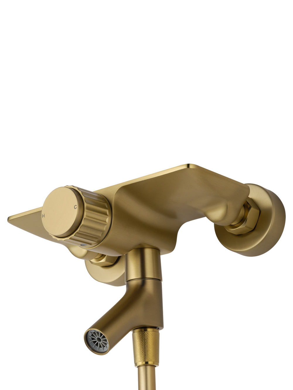 Смеситель для ванны с душем WONZON & WOGHAND CLICK, Брашированное золото (WW-FE05L221-BG)