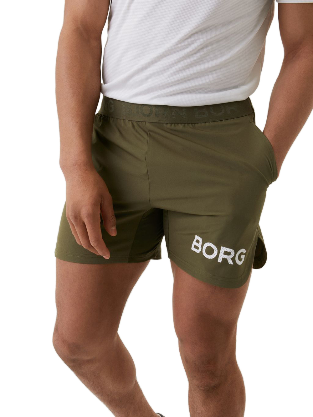 Мужские теннисные шорты Björn Borg Short Shorts - зеленый