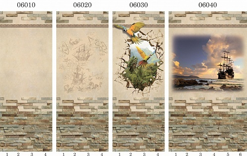 Панель ПВХ фотопечать 3D Panda Путешествие 2700х250 мм