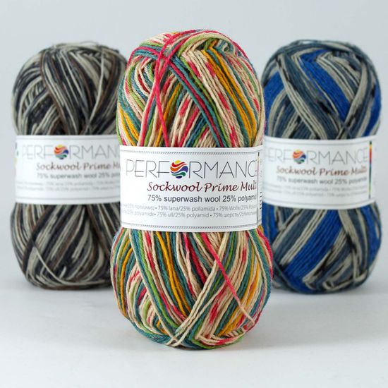 Пряжа Sock Wool Prime Multi 4-ply PERFORMANCE (75% шерсть супервош, 25% полиамид)