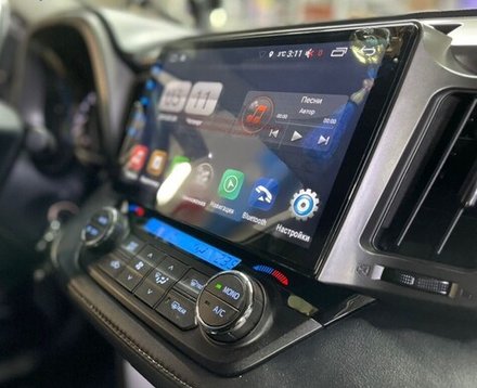 Магнитола для Toyota RAV4 XA40 2012-2019 - FarCar 468M монитор 10" QLED на Android 13, 8 ядер (TS18), CarPlay, 4G SIM-слот