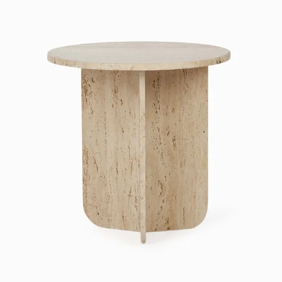 Кофейный стол Pia Ø41х41 см, известковый итальянский мрамор