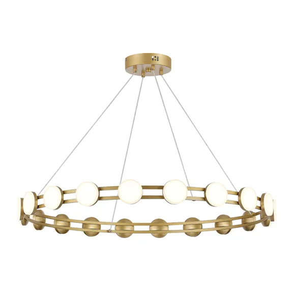 SL6610.203.20 Светильник подвесной ST-Luce золотистый/белый LED 1*40W 4000K MONRO