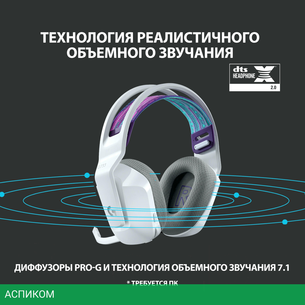 Наушники Logitech G733 белый (981-000883)