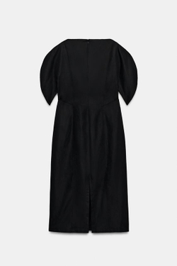 ZARA ПЛАТЬЕ МИДИ ZW COLLECTION, ЧЕРНЫЙ