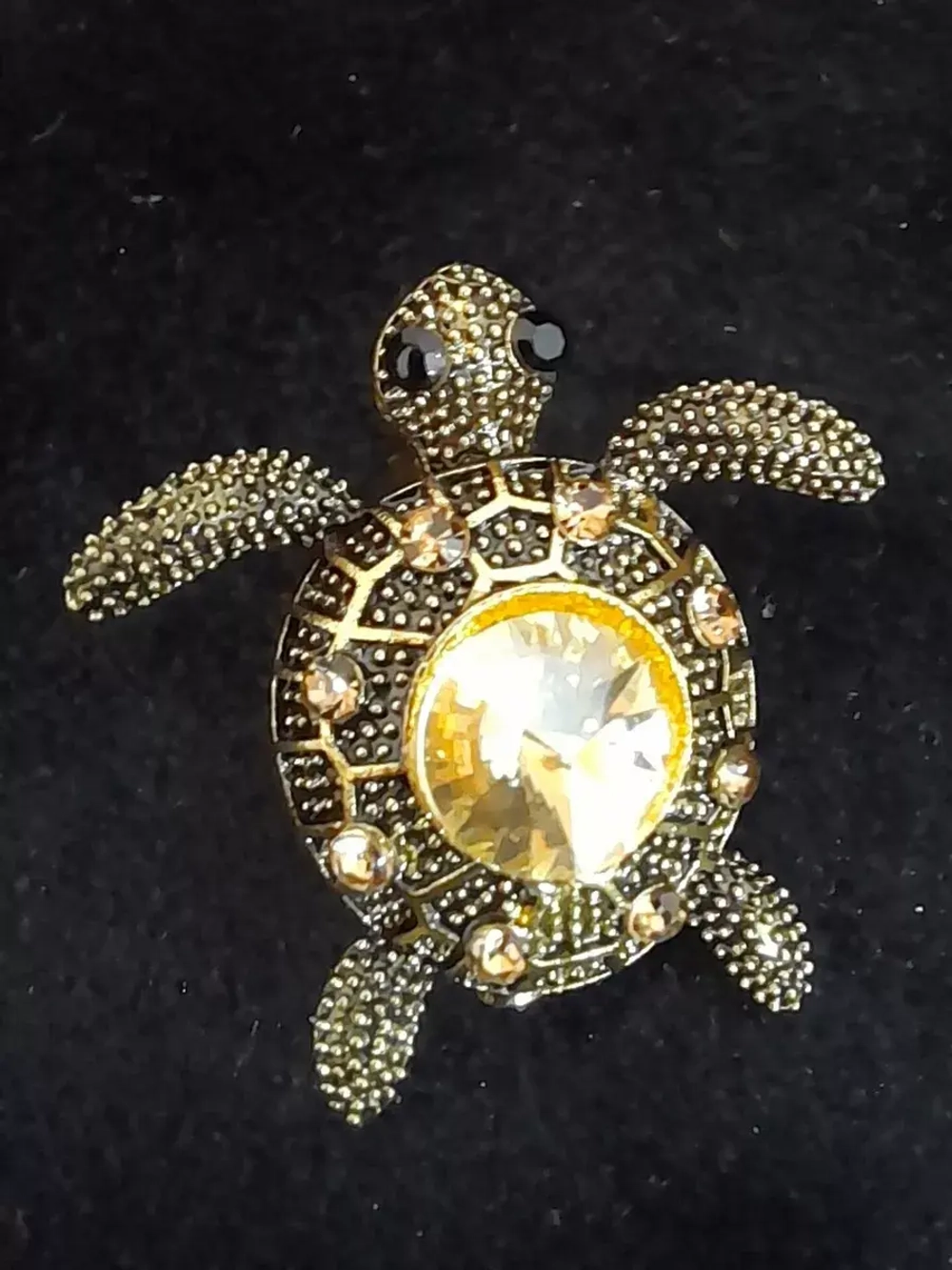 Брошь черепаха античное золото