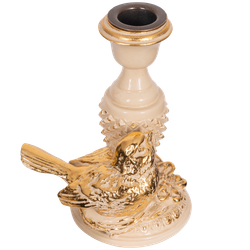 Подсвечник Птичка Терра левый Айвори