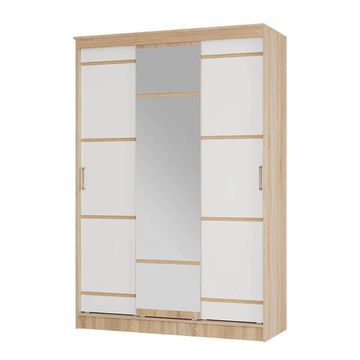 Шкаф-купе САКУРА 1,5м дуб сонома/белый (1500*2216*610) /3/