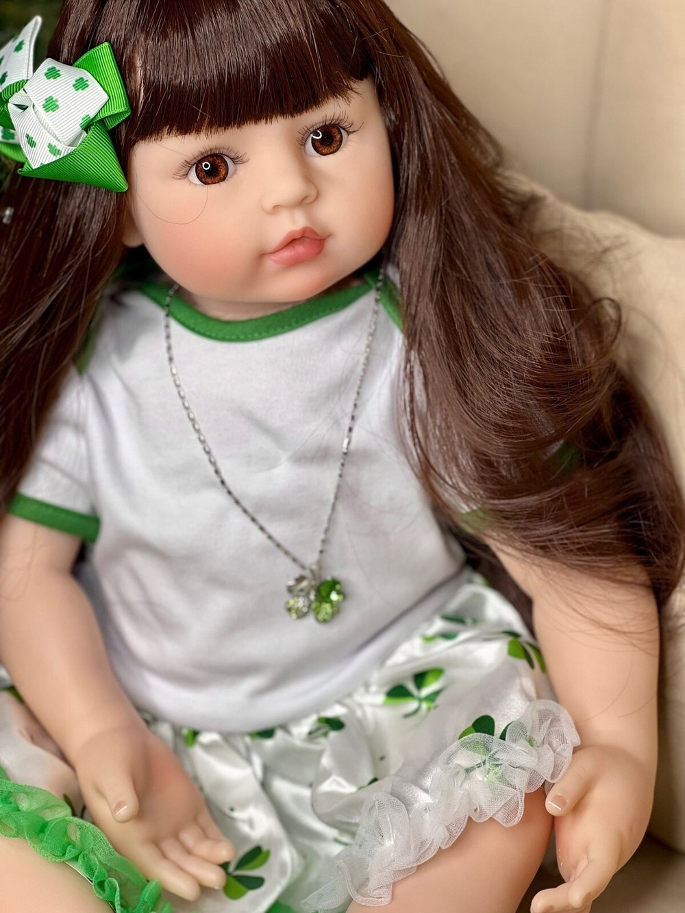 Кукла Реборн мягконабивная 60см в пакете (FA-072)