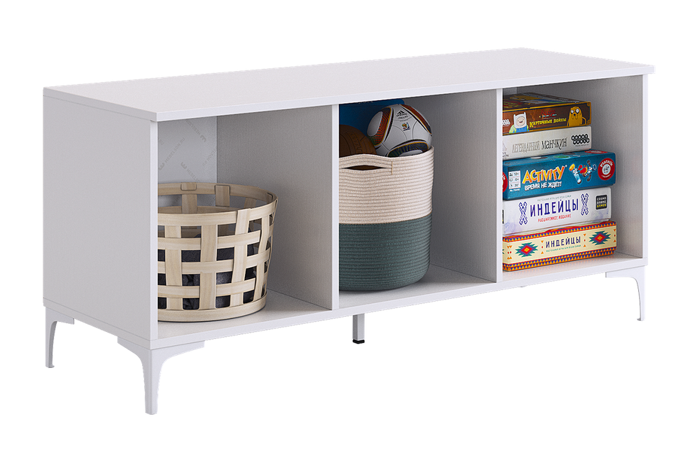 Тумба "Зефир" 115.01, (Белое дерево/серый (эмаль), 1200*424*536