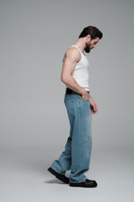 Джинсы широкие | light blue