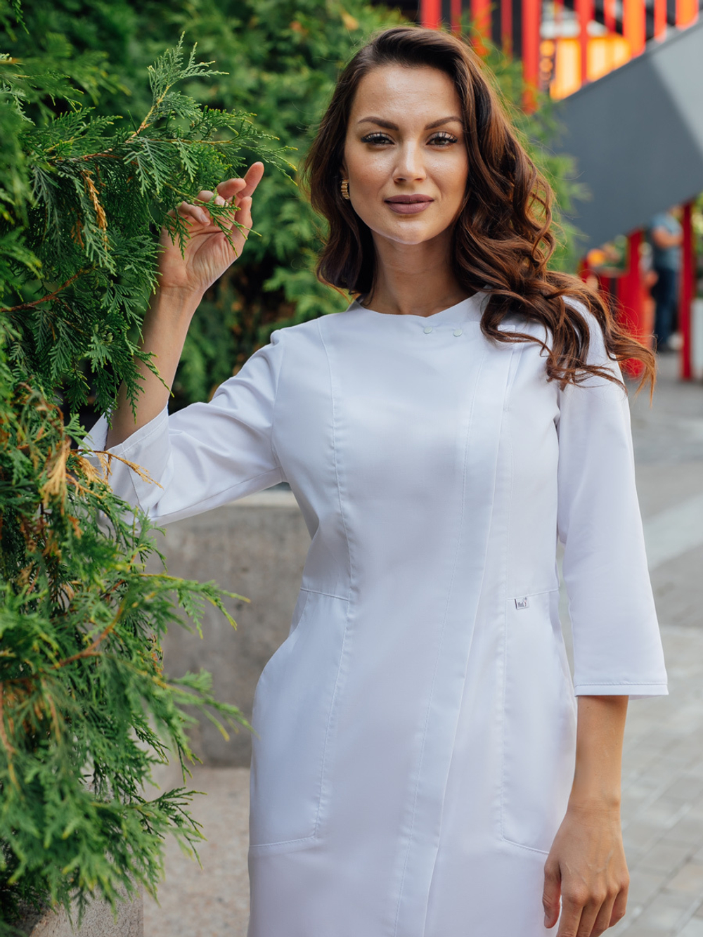 Халат медицинский женский | Х-262 к 3/4 клеон стрейч