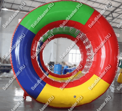 Аттракцион Водный роллер "Ватрушка" ПВХ, размер 2,2*2*2 м