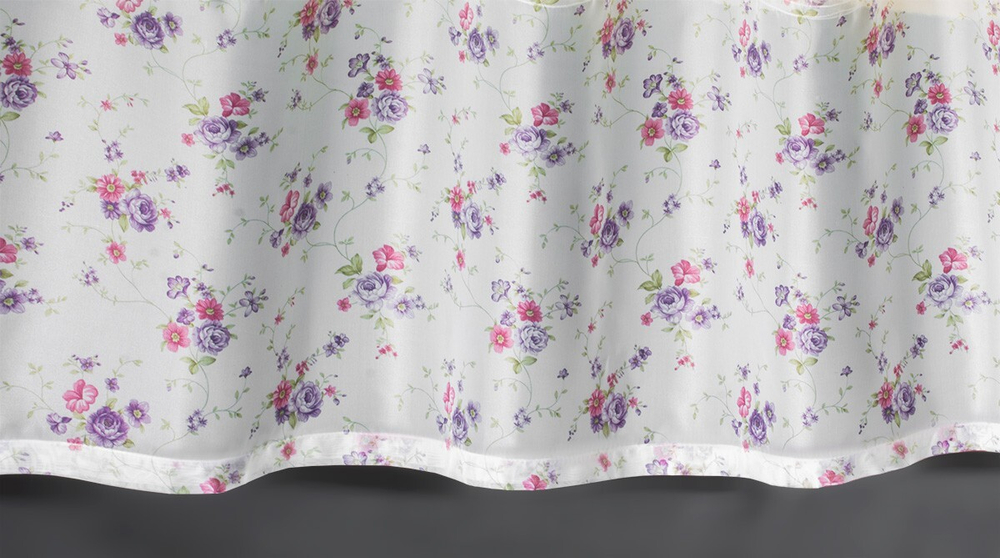 Комплект из вуали "Ф. ВИРДЖИНИЯ", цвет бело-фиолетовый, Польша.