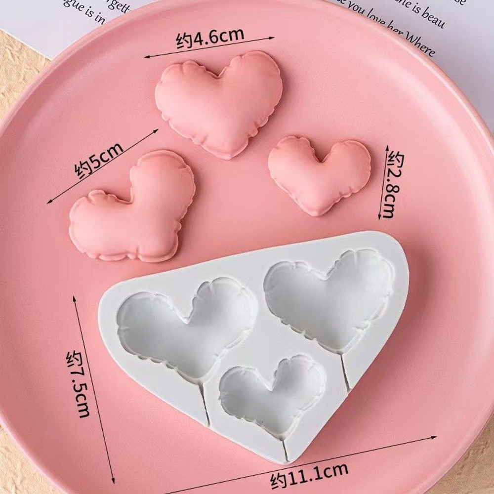 Силиконовая форма для леденцов «Сердечки-Воздушные шары»