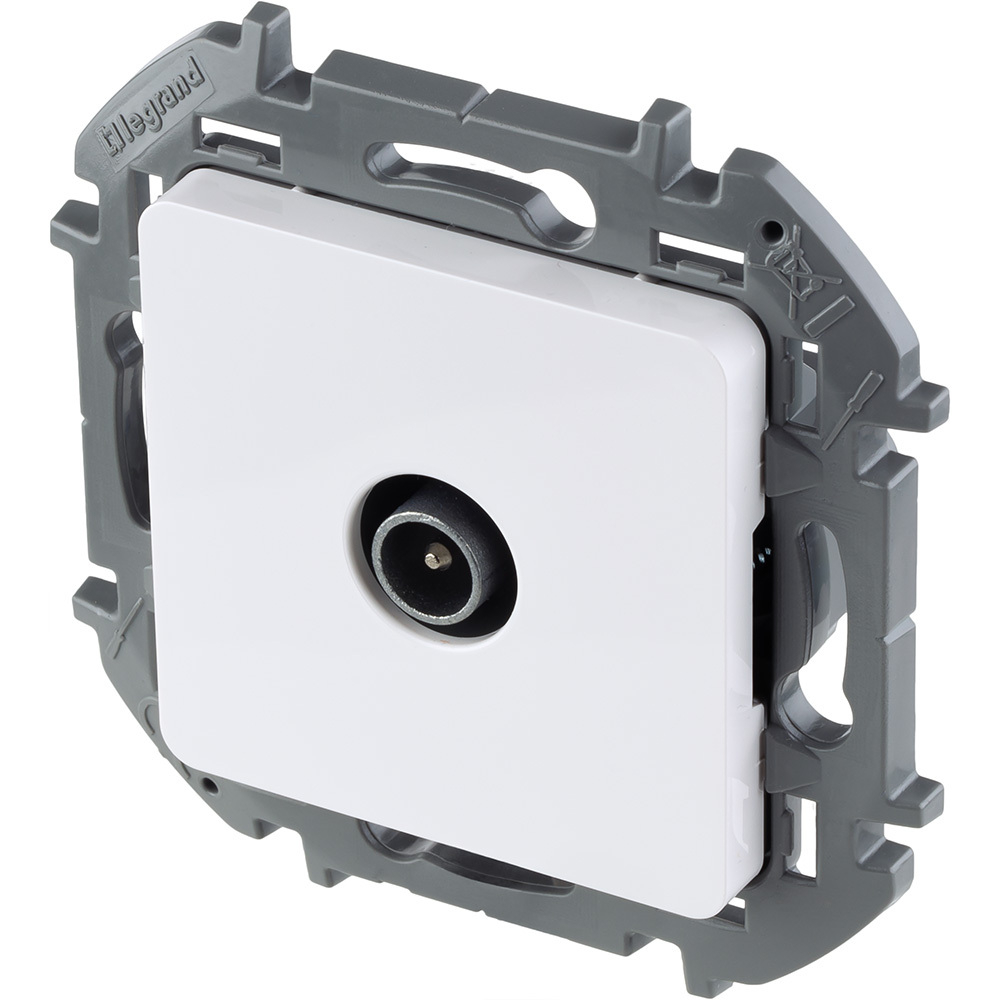 Розетка TV (телевизионная) проходная 14дБ 5-862мГц - белый Inspiria Legrand