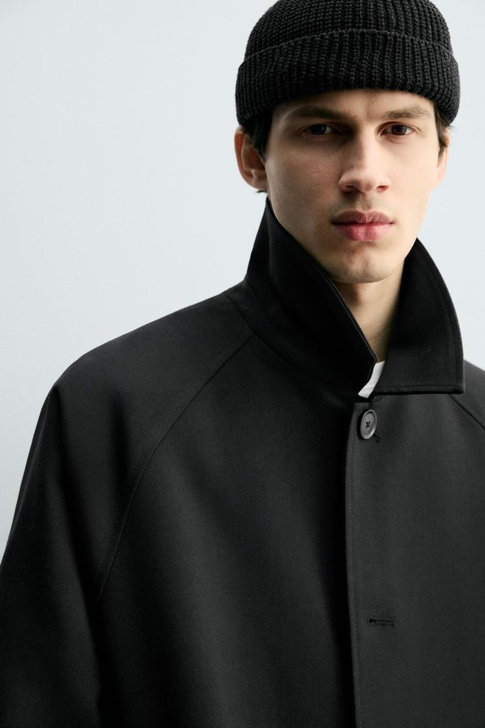 ZARA КОРОТКАЯ ШАПКА БИНИ, ЧЕРНЫЙ