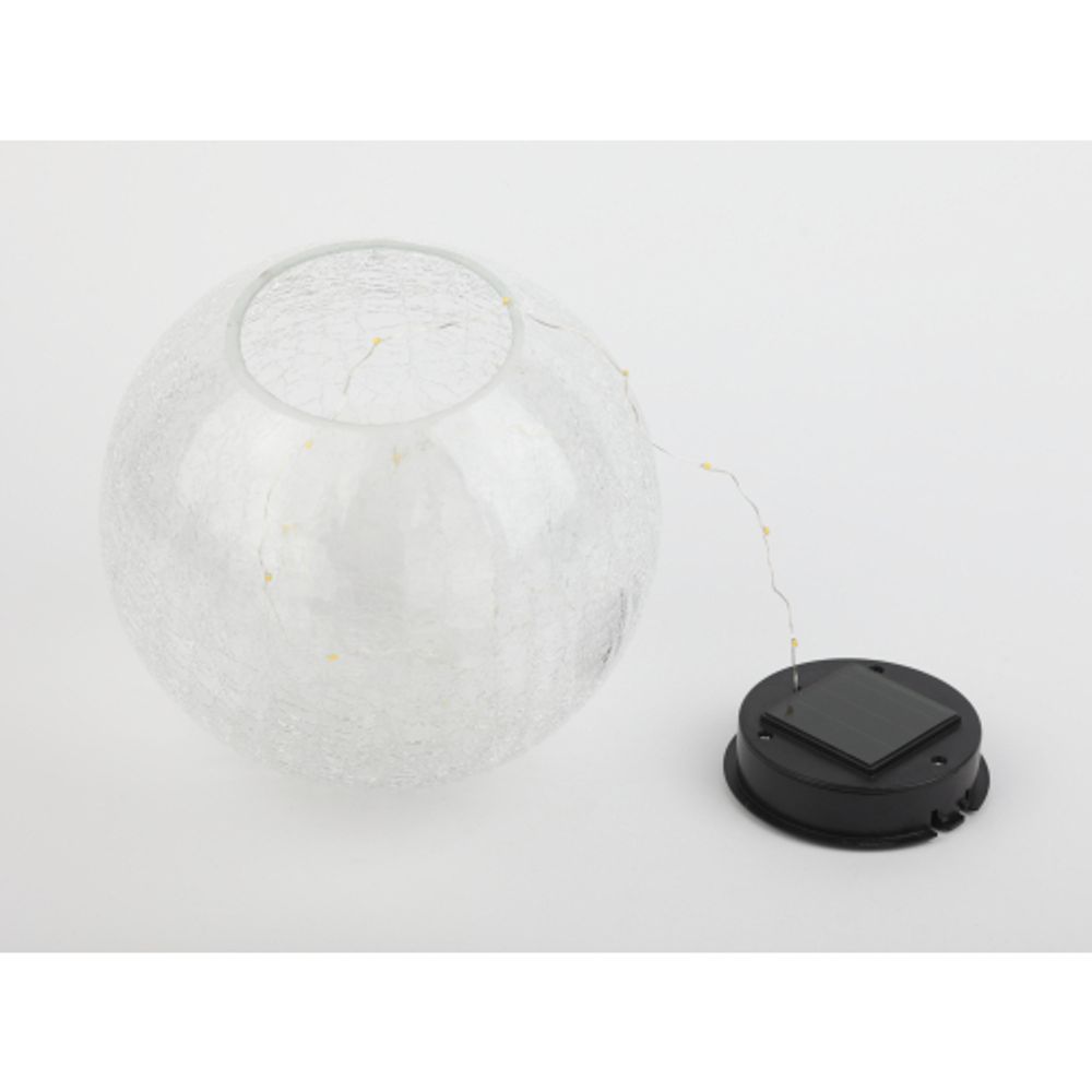 ERASF08-25 ЭРА Садовый светильник Шар на солнечной батарее, 20 LED 20 cм