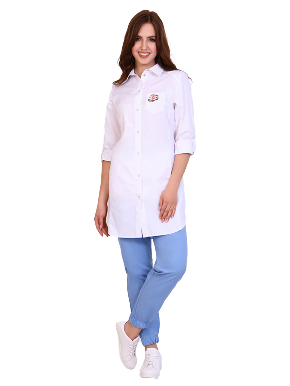 Халат медицинский женский Doctor Big 256 Ultra, длинный рукав, белый, 40