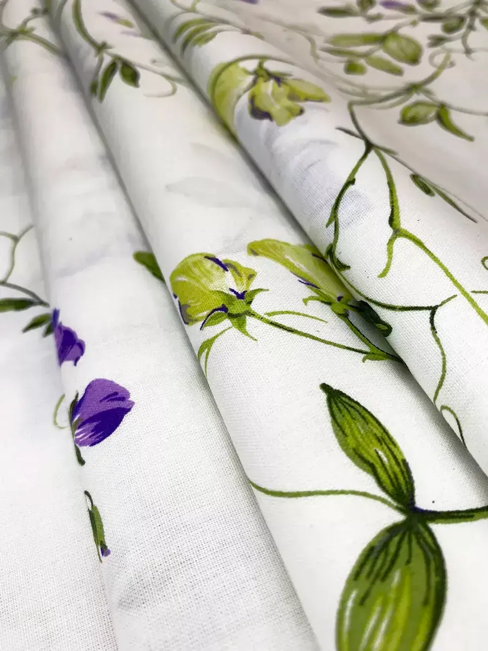 Наволочка комплект 2шт перкаль Сказка "Душистый горошек" 45х45 см на молнии