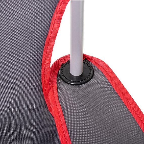 Кресло складное серый/красный без чехла (N-242-GR-1) NISUS (пр-во Тонар)