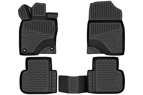 Коврики в салон для HONDA Civic 2023 - седан 4шт. (полиуретан) ELEMENT3DAN0626210K