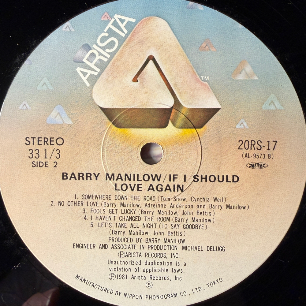 Виниловая пластинка Barry Manilow ‎– If I Should Love Again LP
