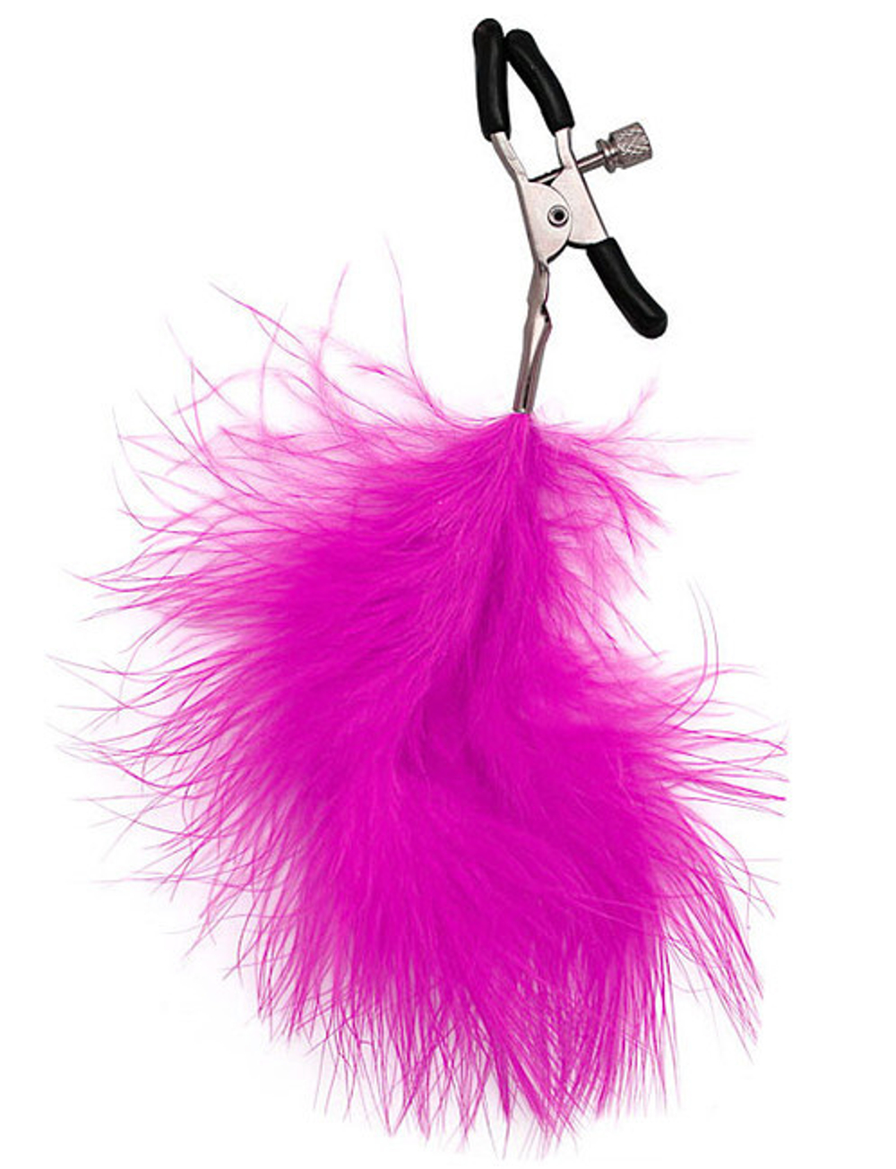Зажимы для груди с розовыми пёрышком, регулируемые (Цвет: розовый)