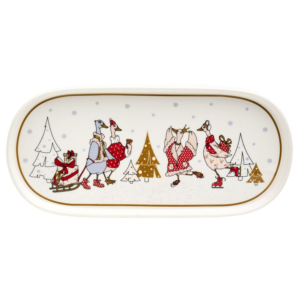 БЛЮДО ОВАЛЬНОЕ LEFARD "FAMILY CHRISTMAS" 25,5 СМ (КОР=24ШТ.)