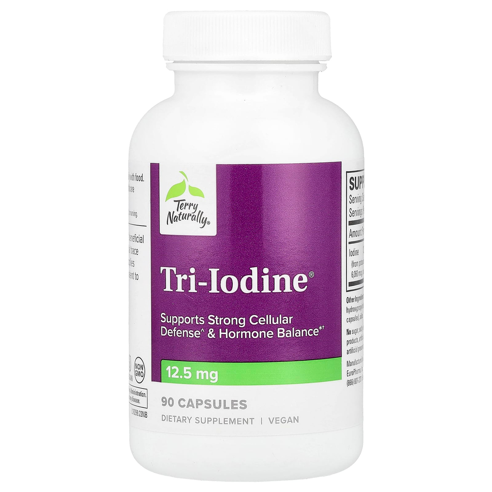 Terry Naturally, Tri-Iodine, 12,5 мг, 90 капсул