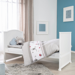 Детская кровать-трансформер Roba Lukas 70х140 c матрасом и комплектом 4-пр белый