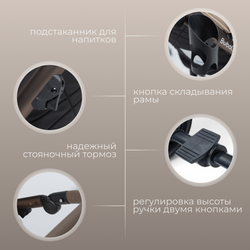 Модульная коляска BubaGO Rosano 3в1
