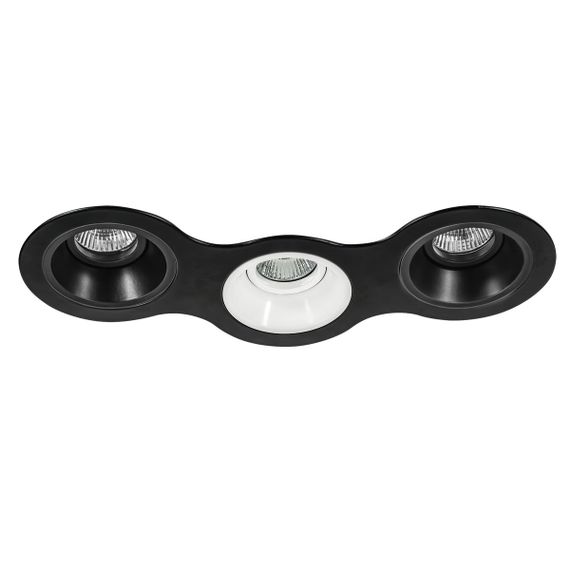 Комплект из светильников и рамки Lightstar Domino Round (214697+214607+214606+214607) D697070607